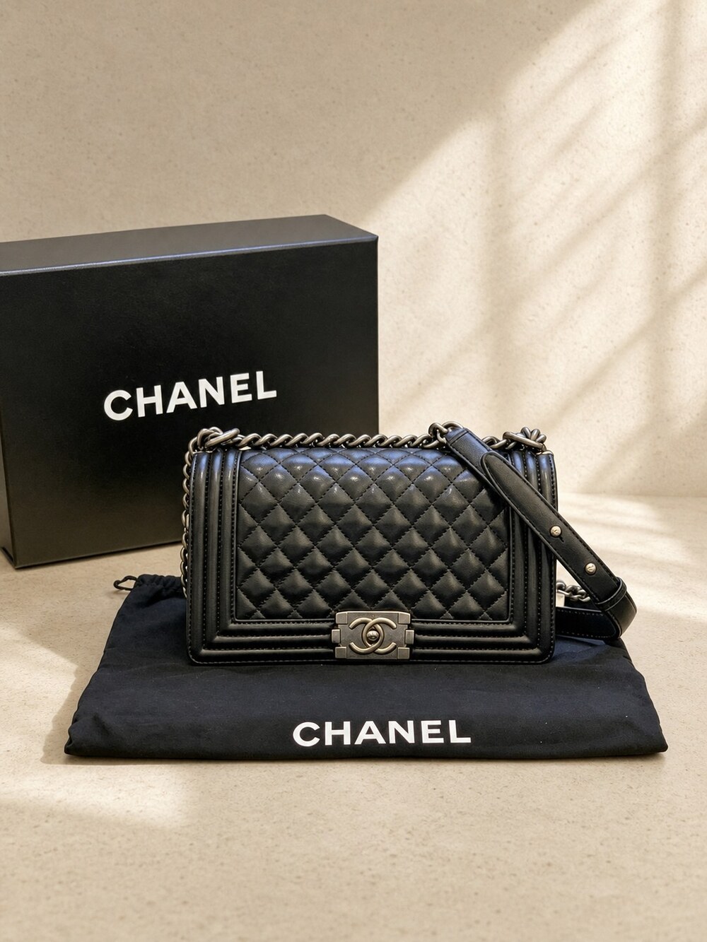 Chanel Boy Medium in Quilted Lambskin | New / Unused